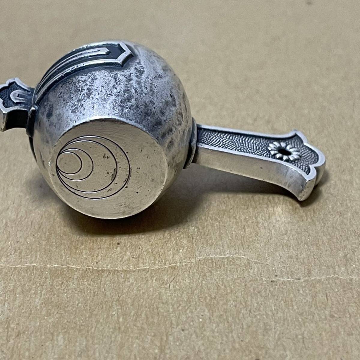1円スタート】造幣局製刻印 銀製無垢 打出小槌 90g 置物 銀瓶丁銀 圧巻
