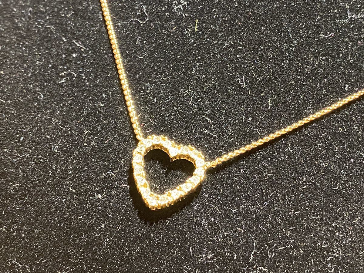 美品 クリスチャンディオール Christian Dior ハート ネックレス