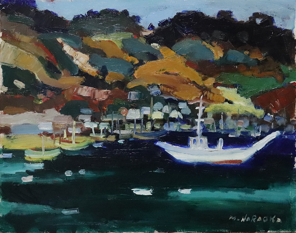 真作保証 奈良岡正夫10号兜屋画廊取扱作 年鑑280万セザンヌ彷彿！日展