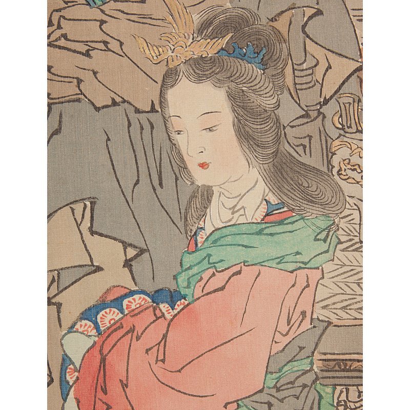 五】幸野楳嶺 『郭子儀図』 絹本 真作 掛軸 箱付(人物、菩薩)｜売買