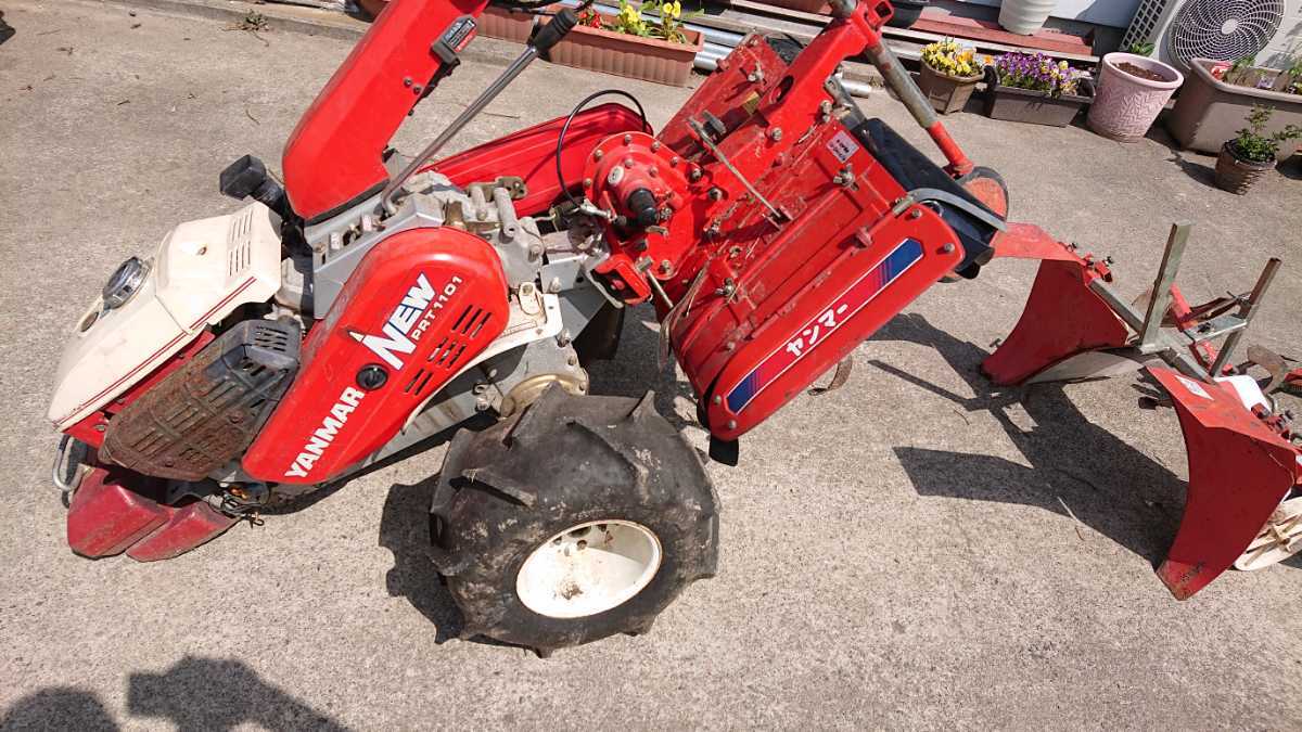 ヤンマー 耕運機 管理機 8馬力 ワイドタイヤ マルチャー セット 中古 