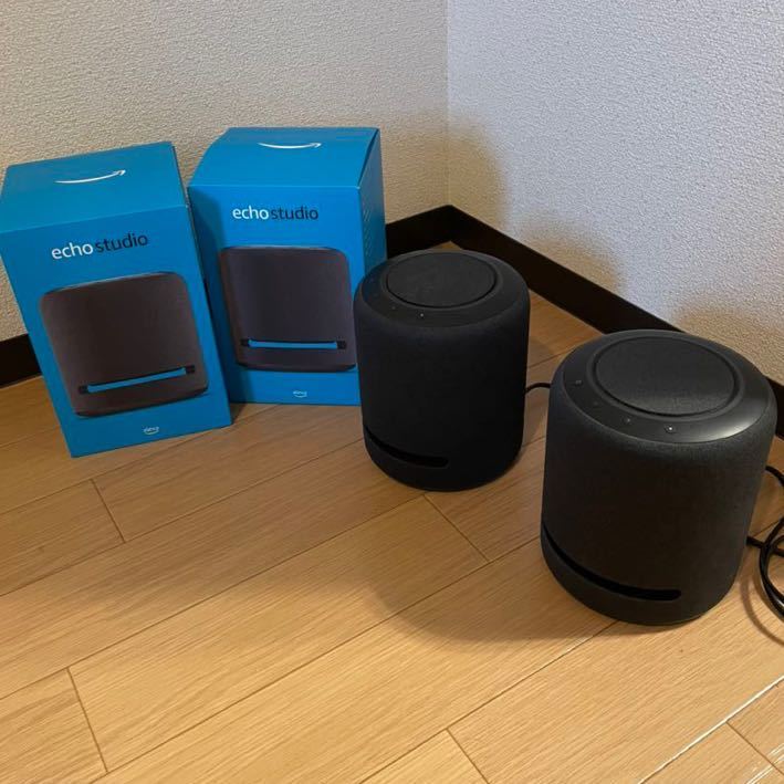 アマゾン Echo studio 2台ひとまとまり 暗灰色 Echo Studio 2台セット