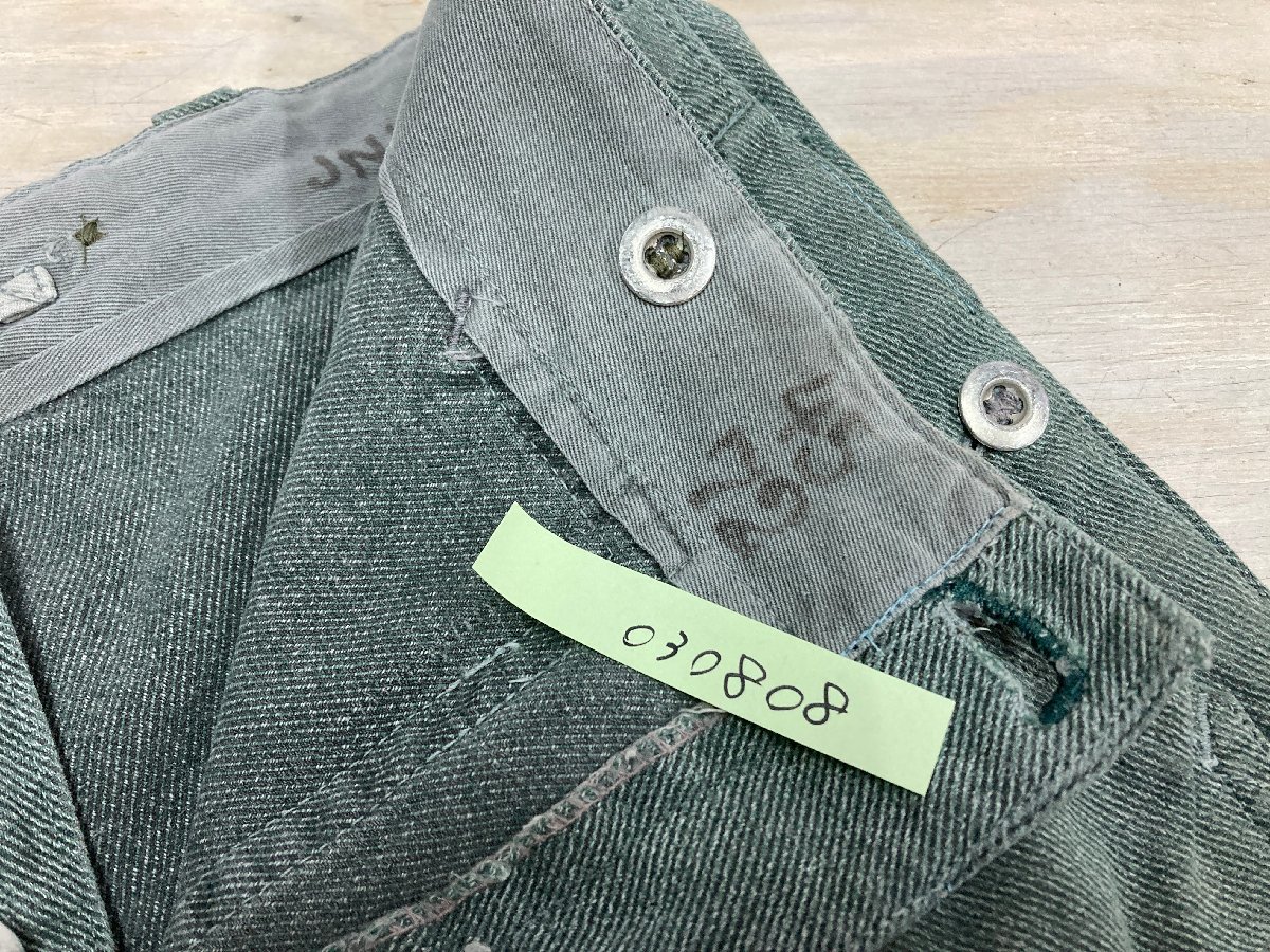 スイス軍放出品 デニムパンツアルミボタン86 030808 スイス軍 デニム