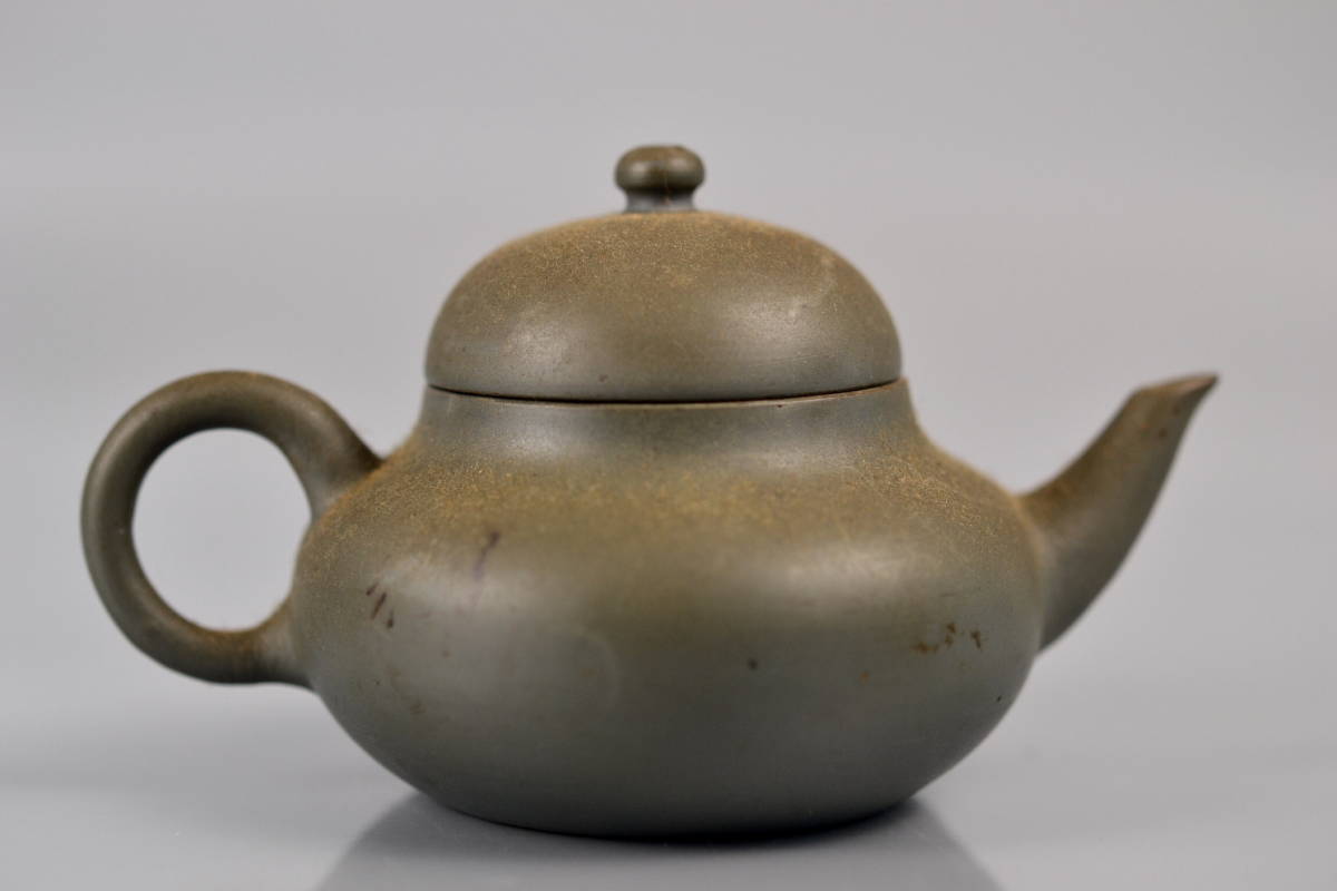 備前焼 後手急須 古作 煎茶道具 宝瓶 備前焼 急須 煎茶道具 うぶ出し.煎茶