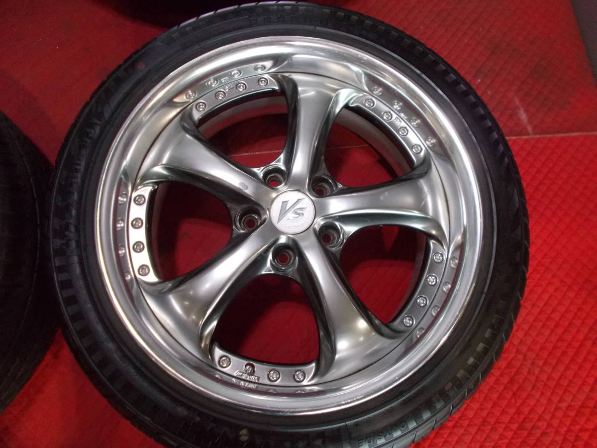 中古】希少 WORK VS-KF 18インチ 7.5J+45 Cディスク 7.5+32 Bディスク