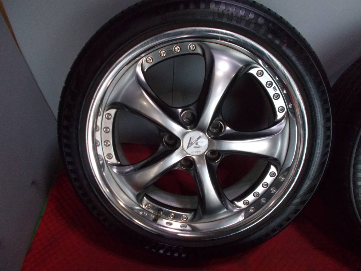 中古】希少 WORK VS-KF 18インチ 7.5J+45 Cディスク 7.5+32 Bディスク