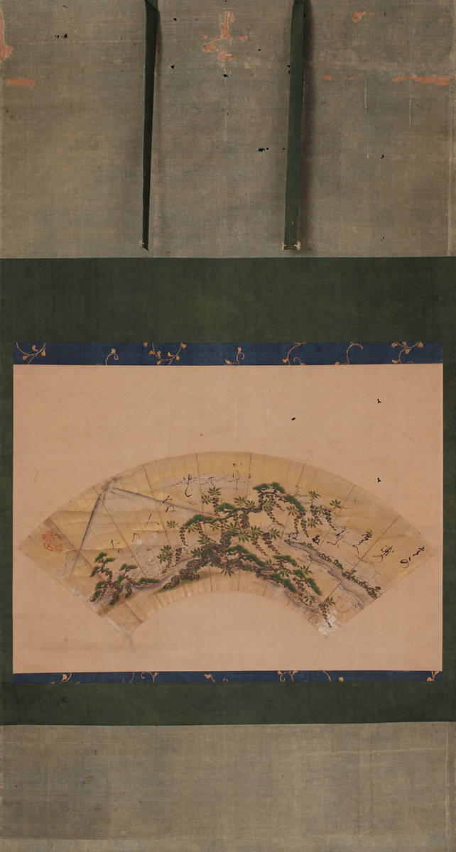 掛け軸 狩野探幽 四季富士 絹本 名品 複製 希少 軸装 茶道具 掛軸 美品