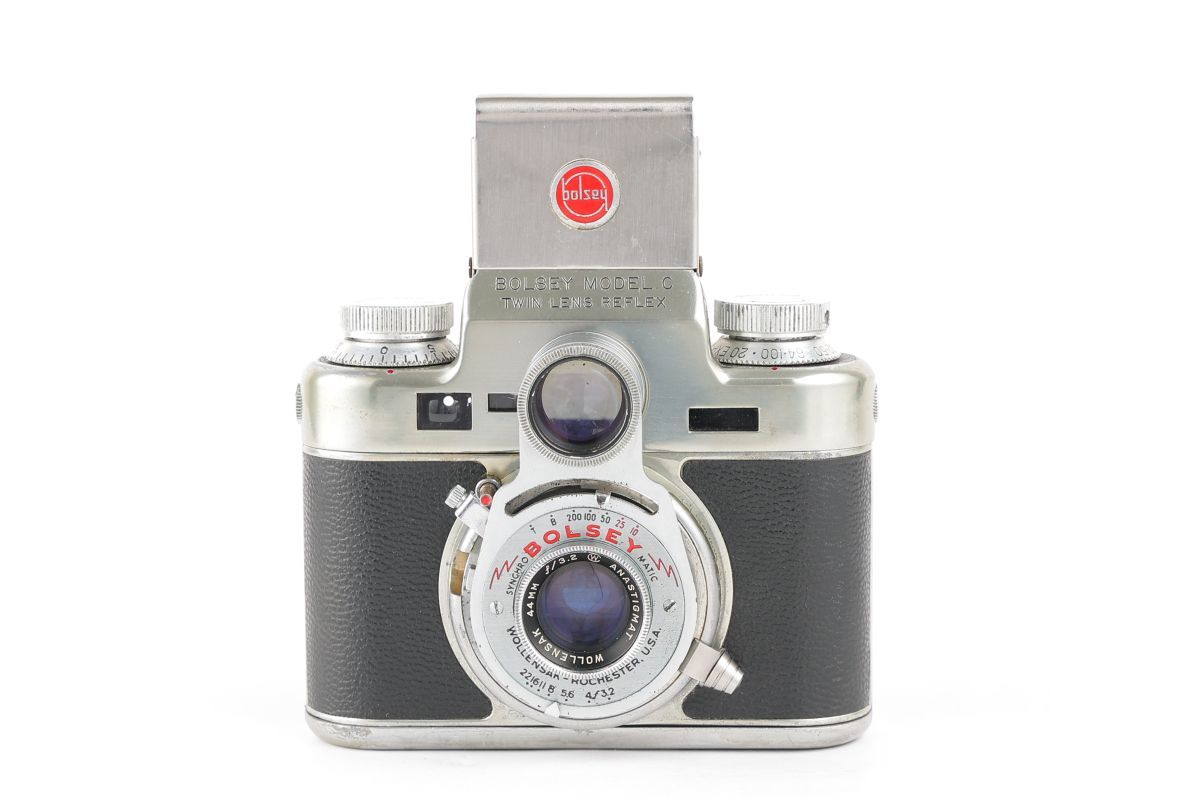 08339cmrk BOLSEY MODEL C TWIN LENS REFLEX WOLLENSAK 44mm F3.2 二眼カメラ フィルムカメラ Bolsey Model C International Blue Moon