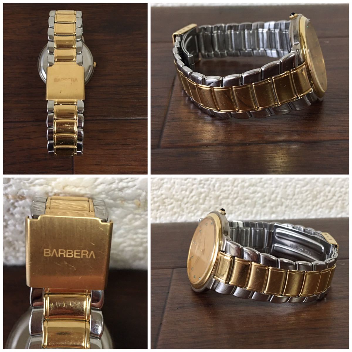 BARBERA ITALY クオーツ QUARTZ メンズ腕時計 SWISS MOVT 18K GOLD 