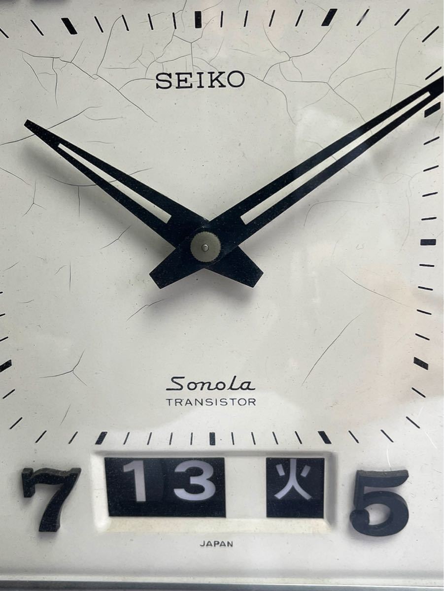 □ 古時計 セイコーソノーラ SONOLA トランジスタクロック 掛時計 柱