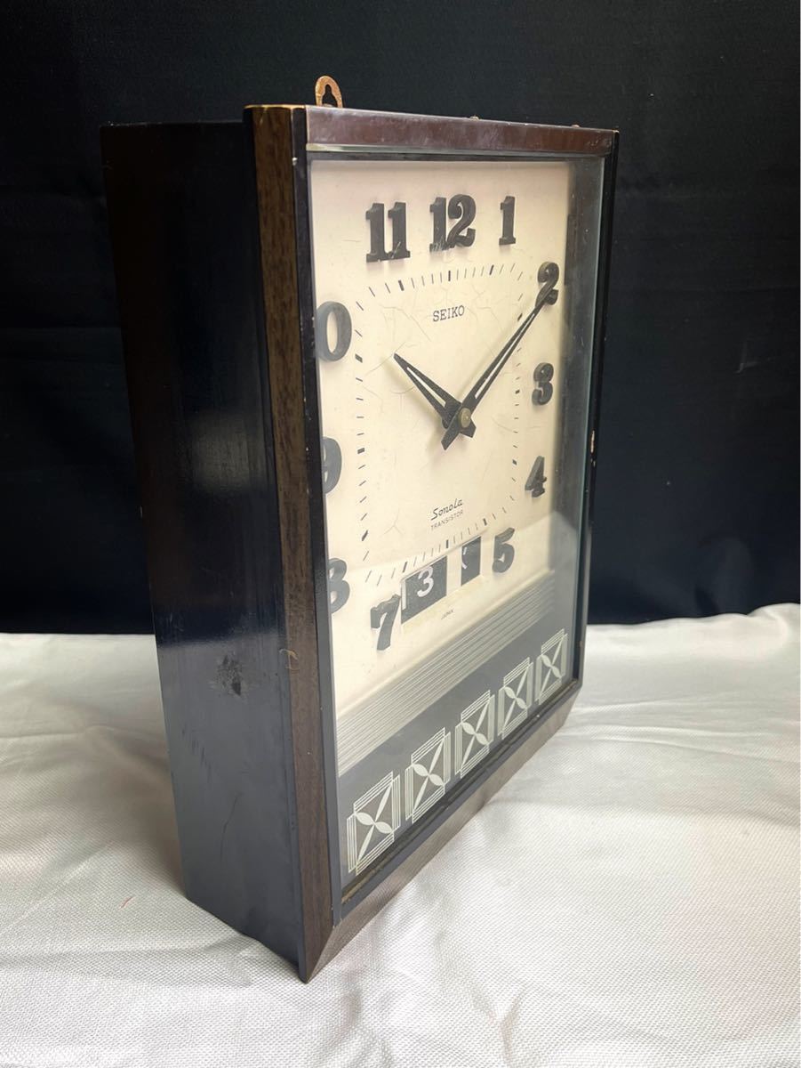 □ 古時計 セイコーソノーラ SONOLA トランジスタクロック 掛時計 柱