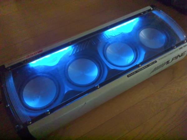 アルパイン SWE-1900 4連ウーハー 動作品 ハーネス付き ALPINE