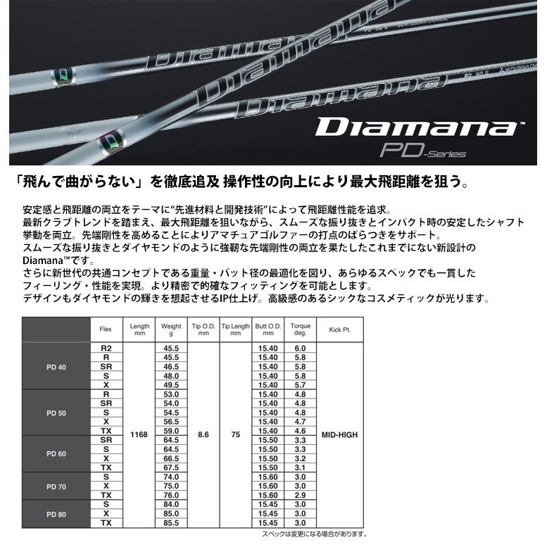 Diamana 三菱ケミカル 「diamana+pd+40」の落札相場・落札価格 価格