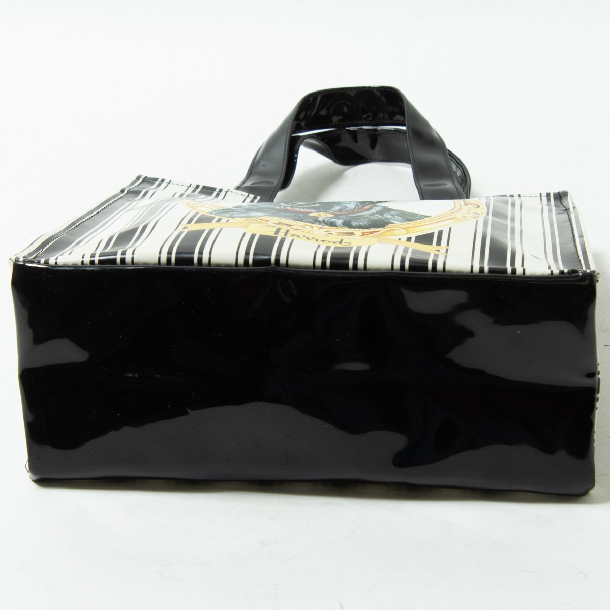 メール便 Harrods ハロッズ トートバッグ サブバッグ ハンドバッグ 犬 Dog ブランドロゴ Pvc ビニール 軽量 イギリス 英国 黒 白 ビニール製 売買されたオークション情報 Yahooの商品情報をアーカイブ公開 オークファン Aucfan Com