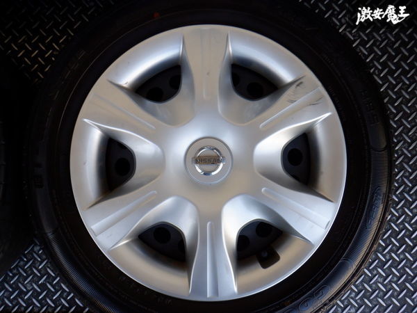 日産 ティーダ C11 純正 鉄ホイール タイヤ4本セット 185/65R15 PCD100