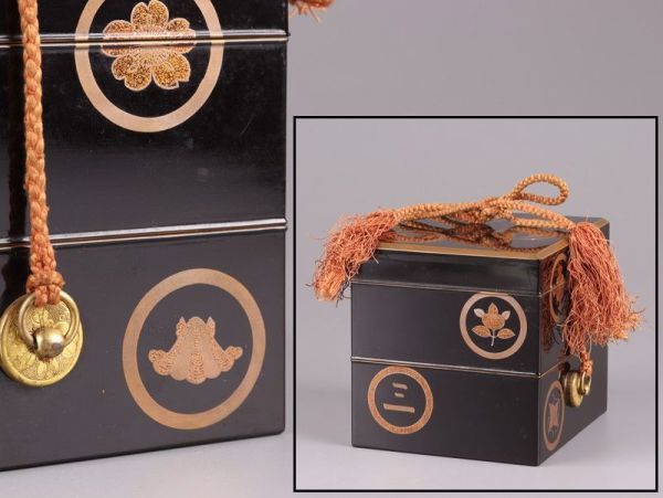 時代物 古美術 金蒔絵 極上品 木製漆塗 文箱 桐蒔絵火鉢 陣笠