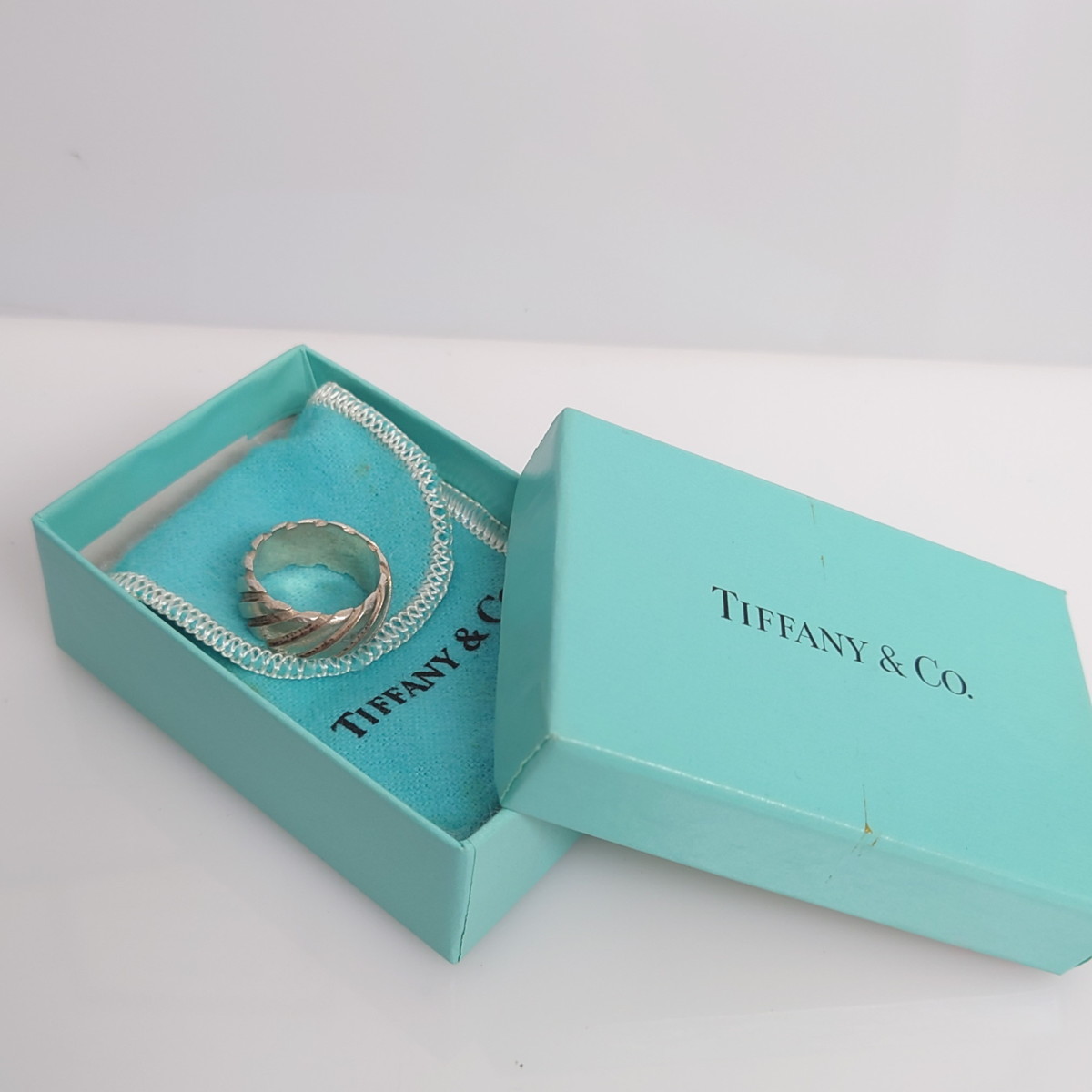 1円 TIFFANY＆Co ティファニー ダイアゴナルリング SV925 リング 指輪 