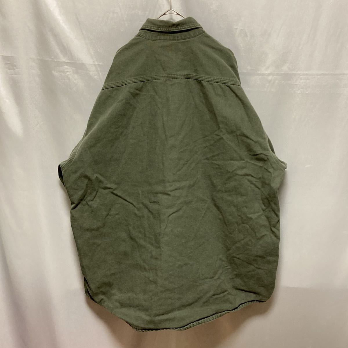 Carhartt カーハート ワークシャツ ジャケット 長袖 カーキ L 肉厚(L 