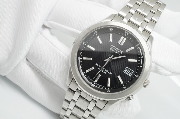 D103○作動良好 CITIZEN シチズン Eco-Drive 電波ソーラー H415 
