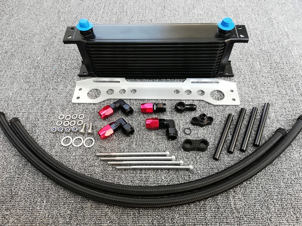 (*)様 ゼファー1100用オイルクーラー オイルクーラーキット ラウンド #6 11-13R ブラック仕様 | ACTIVE