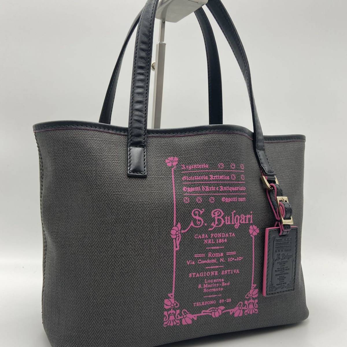 1円《極美品》ブルガリ BVLGARI コレツィオーネ トートバッグ 