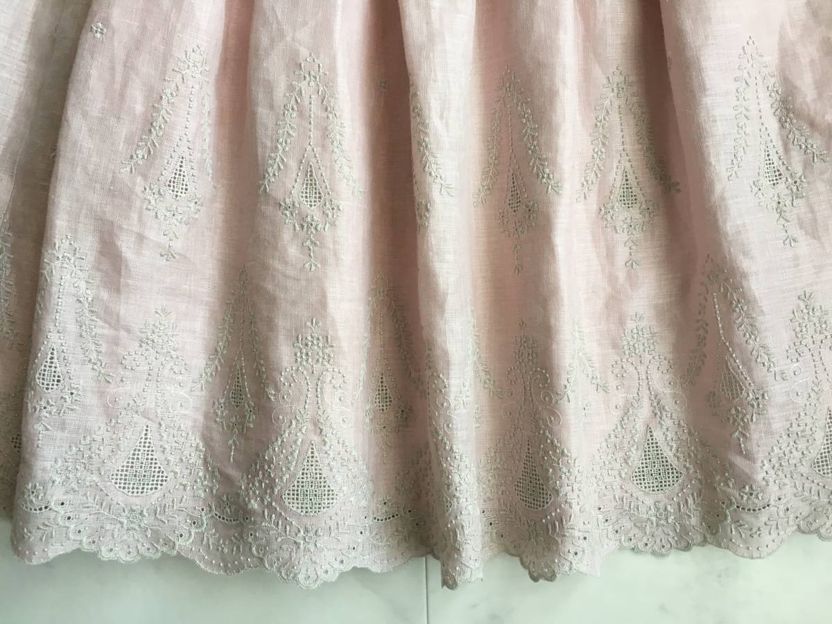 フォクシー FOXEY ワンピース Summer Garden リネン お色はローズ 38
