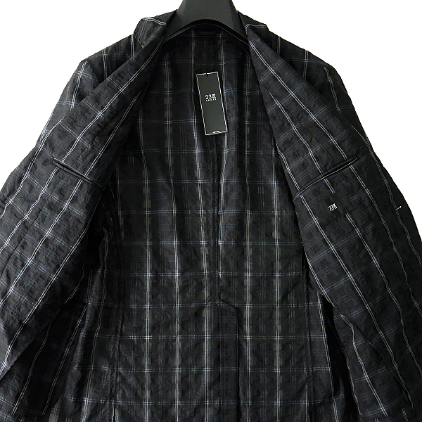 米沢織 ジャガード 新品 4.2万 23区オム 山形県 三者混 ジャケット 0 46L フリルカラーの米沢織ジャカードアンサンブル|東京ソワール 1 １３号・ブラック｜東京 2 フリルカラーの米沢織ジャカードアンサンブル 米沢織の通販