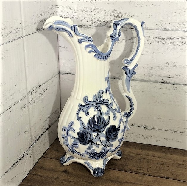 加藤工芸 弱く kato kogei 花瓶 インテリア 昭和レトロ 花柄 