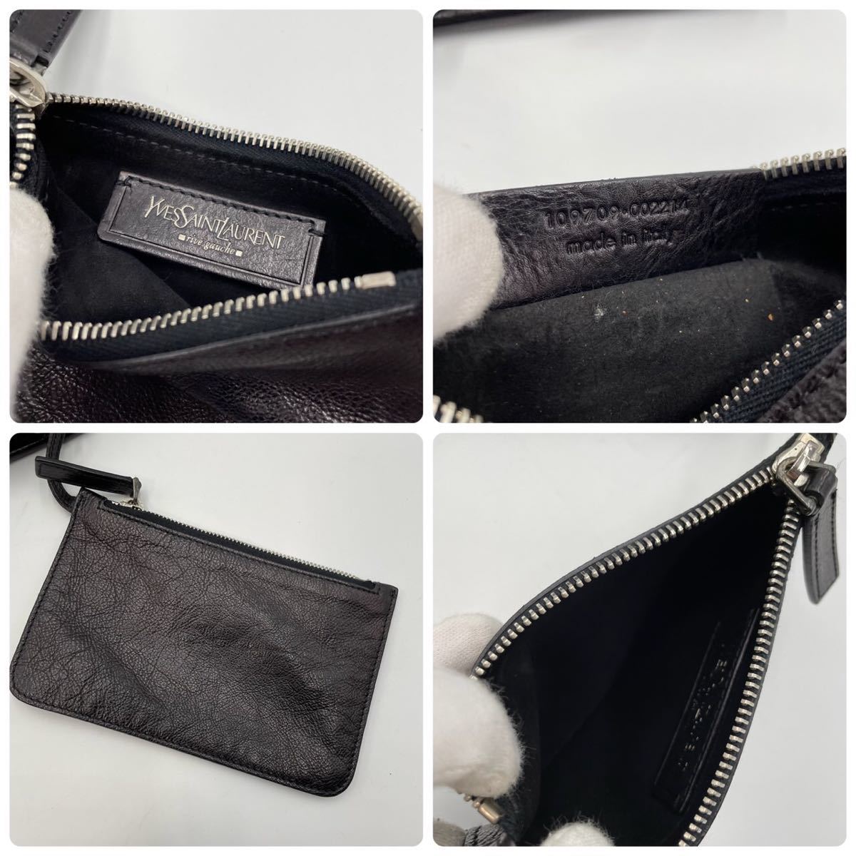 極美品》『品格の頂』 Yves Saint Laurent モンバサ ショルダーバッグ 