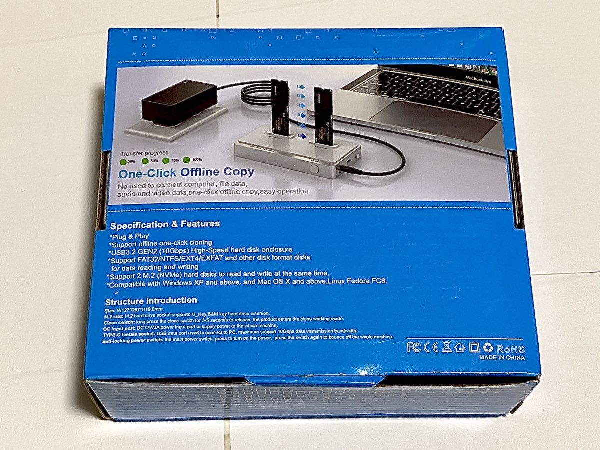 M.2 SSD NVMe Enclosure Dual USB Bay ORICO C NVME Aluminum com: Key SATA 10Gbps NGFF