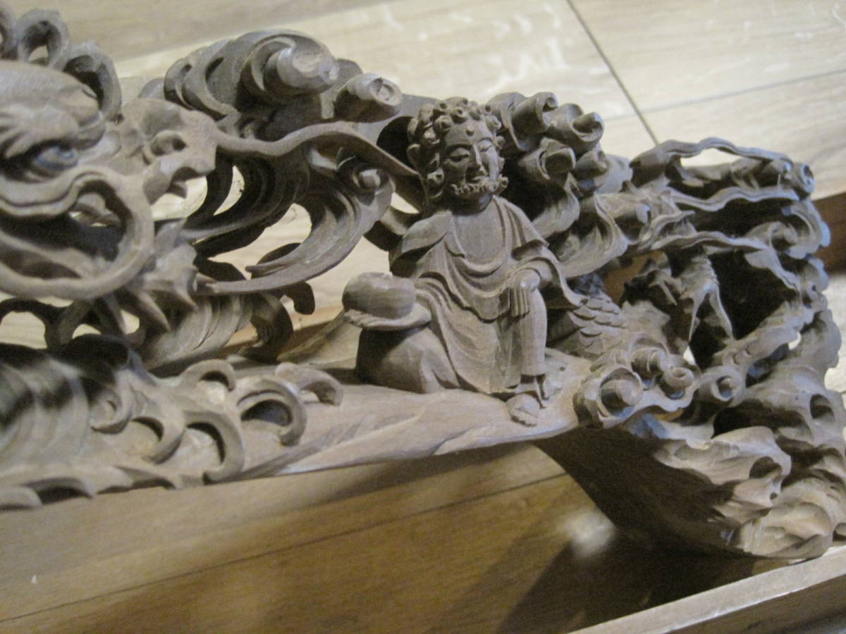 竜 龍 仏像 大仏 欄間 透彫 透かし彫り 仏教美術 木製彫刻 仏壇 仏具 木製