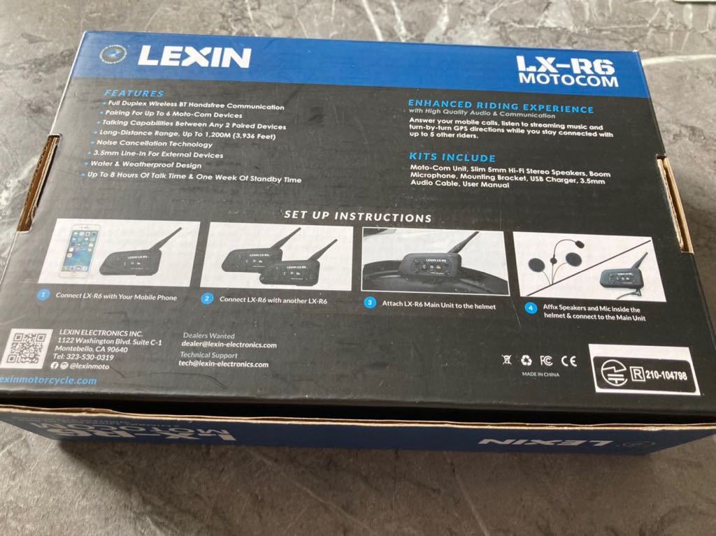 ツーリングにインカム LX-R6 MOTOCOM 中古