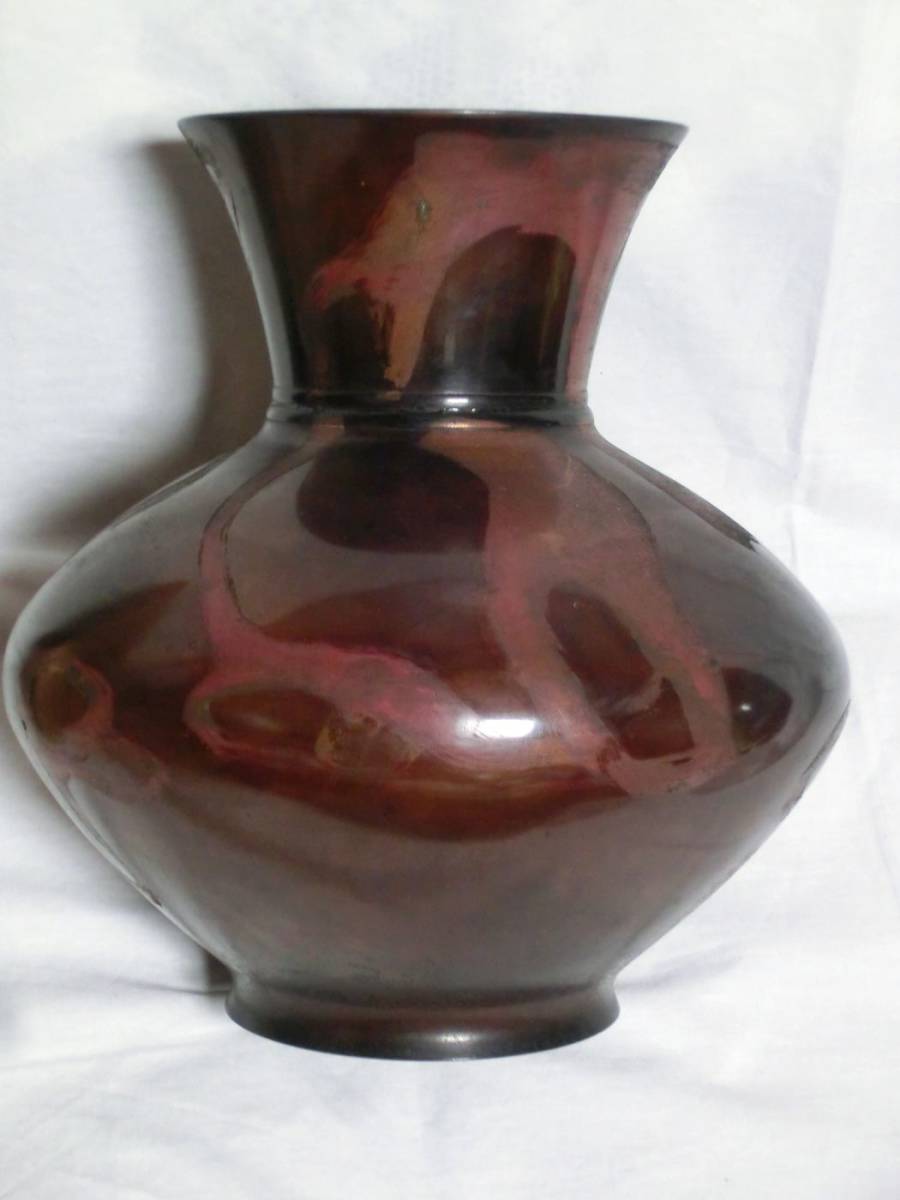般若勘渓／箱付／銅器 鋳銅花瓶 花入 花瓶 銅製 高岡銅器 勘渓(花器