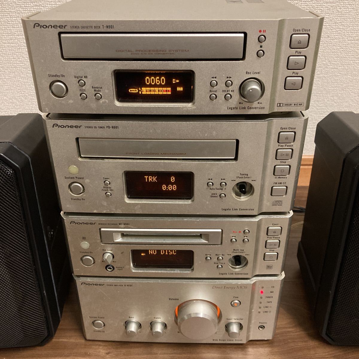 パイオニアPD-N901/MJ-N901/A-N701/T-N901 中古品，PIONEER ミニコンポ A-N701 MJ-N901 PD-N901 T-N901 サウンド