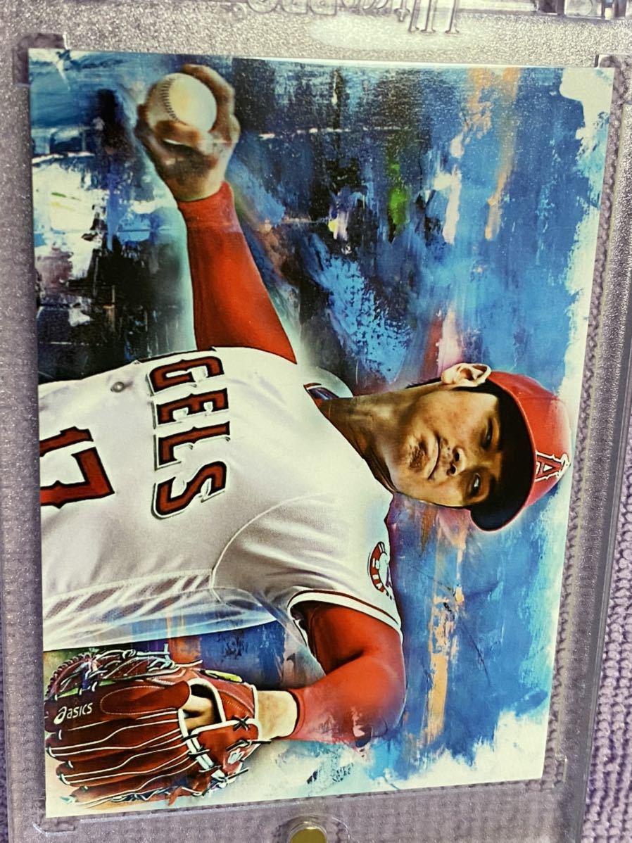 大谷翔平 エンゼルス アートカード 1of1(世界に一枚 / 貴重) ② 25枚限定 大谷翔平 アート カード 2020 QWASIAN 青 エンゼルス