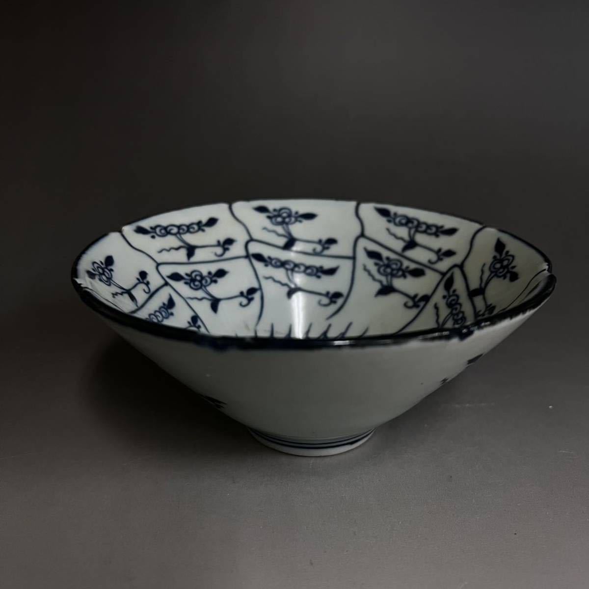 明 青花 古染付 茶碗 中国古美術 時代物 中国明時代染付(青花)お茶碗