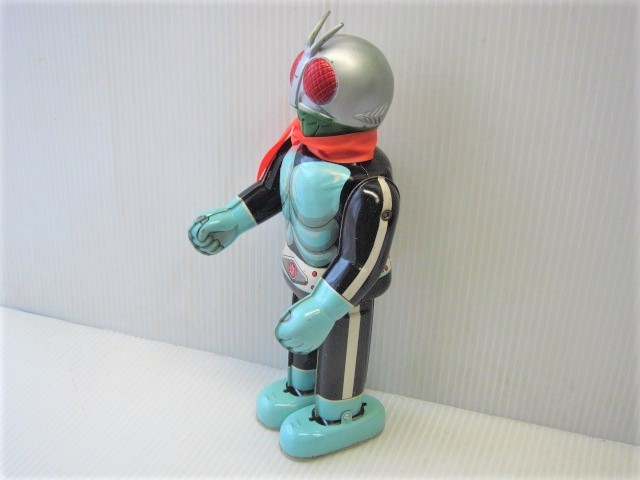 美品！ エンゼル製 仮面ライダー1号 ブリキ ゼンマイ歩行 昭和40年代