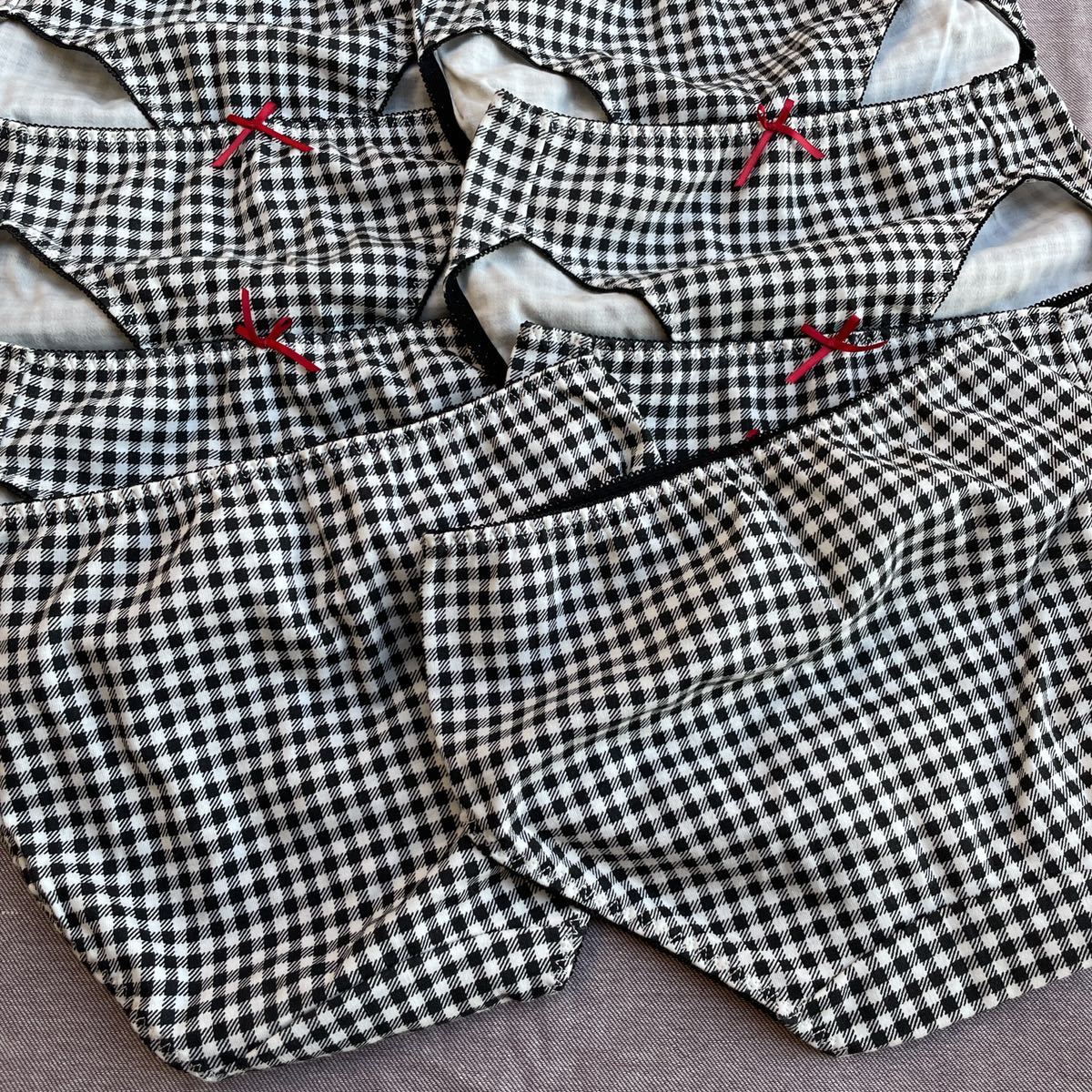 本体綿混素材黒白ギンガムチェック柄ショーツmサイズ8枚入り スタンダード 売買されたオークション情報 Yahooの商品情報をアーカイブ公開 オークファン Aucfan Com