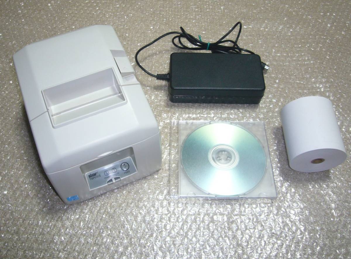 即決 Star TSP650 有線LAN 汎用電源、80mmロール紙1個、LANケーブル 