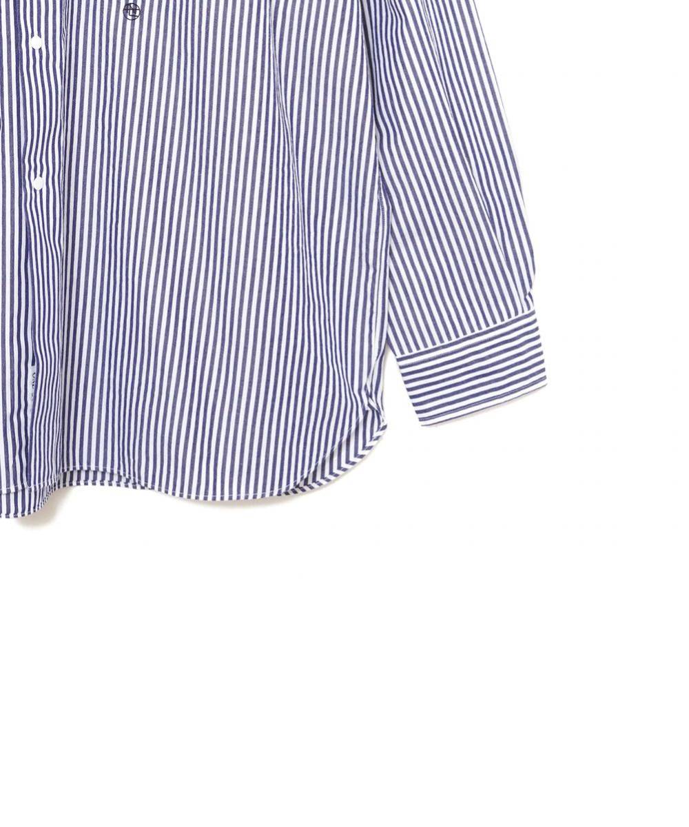 ☆希少【nanamica】ストライプ 長袖シャツ レギュラーカラー ネイビー