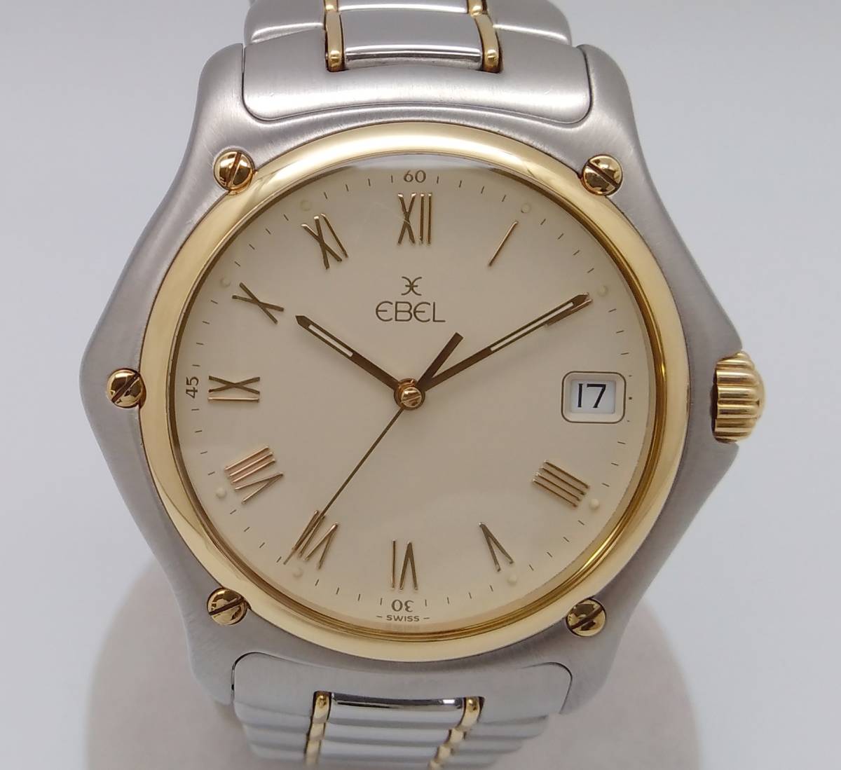 電池交換済】 EBEL エベル 1911クラシック クォーツ メンズ 腕時計 
