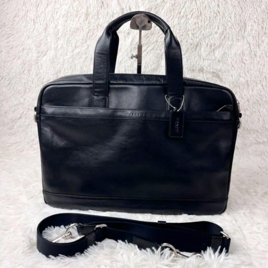 1円【極美品】COACH コーチ ビジネスバッグ ブリーフケース A4可 大容量 ブラック 黒 セット まとめ ブリーフケース COACH ビジネスバッグ DR12 1円～極美品 0