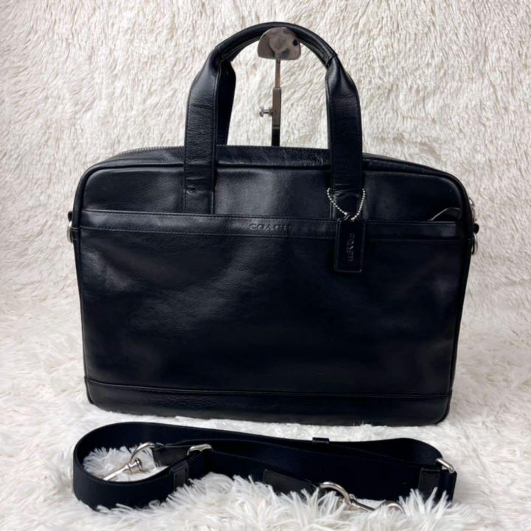 1円【極美品】COACH コーチ ビジネスバッグ ブリーフケース A4可 大容量 ブラック 黒 セット まとめ ブリーフケース COACH ビジネスバッグ DR12 1円～極美品 0