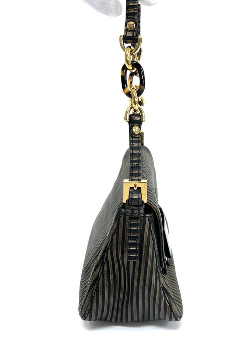 FENDI フェンディ ワンショルダーバッグ ゴールド金具 べっ甲調 マンマ 