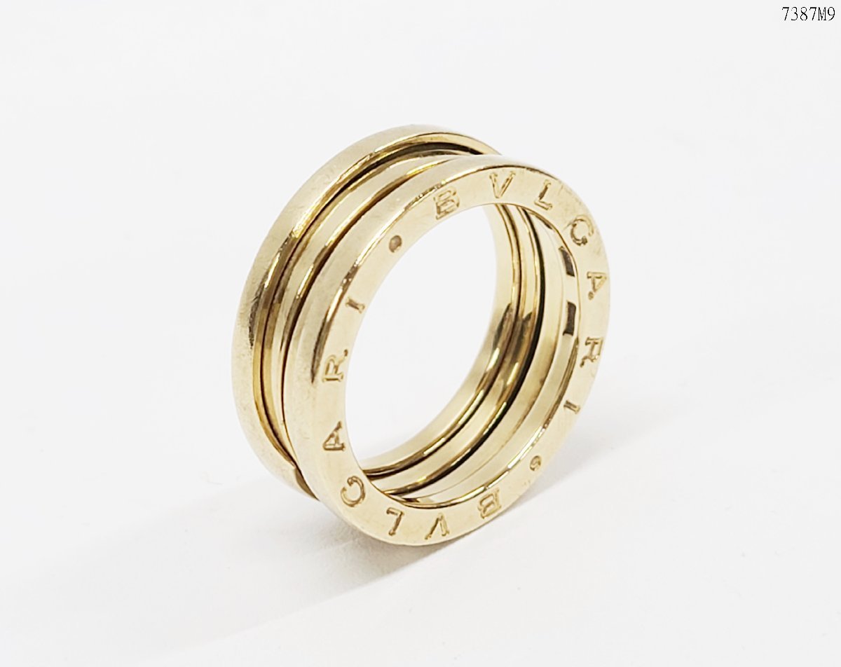 ☆BVLGARI ブルガリ B-zero1 ビーゼロワン K18YG 750 14.5号 55 約9.3g 