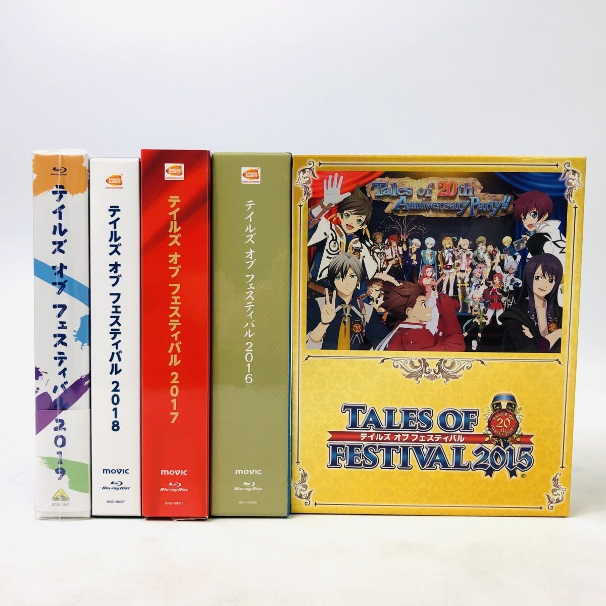中古品 Blu-ray テイルズ オブ フェスティバル 2015~2019 5巻セット ブルーレイ TALES OF FESTIVAL テイルズオブシリーズ
