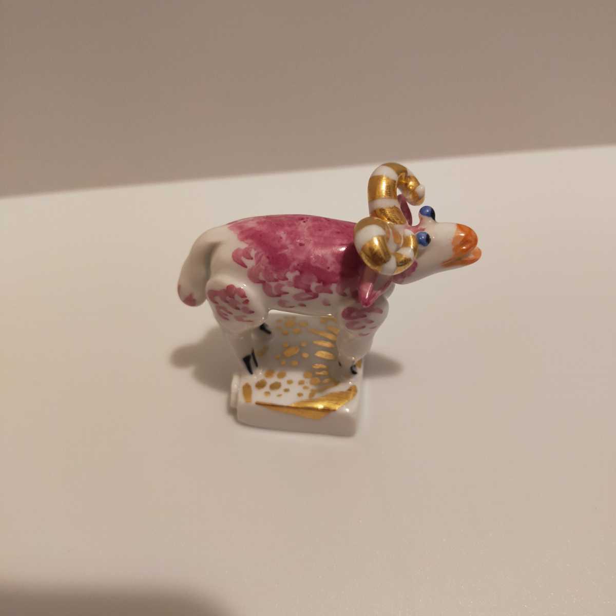 未使用 MEISSEN マイセン ミニ干支 フィギュリン 置物 未 羊