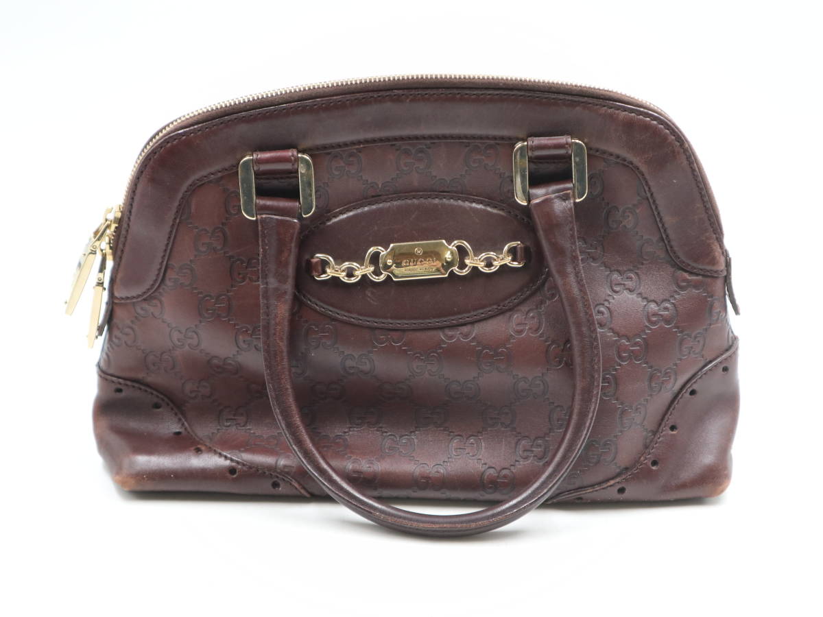 ☆GUCCI グッチ 145785 ホースビット グッチシマ×レザー ショルダー 