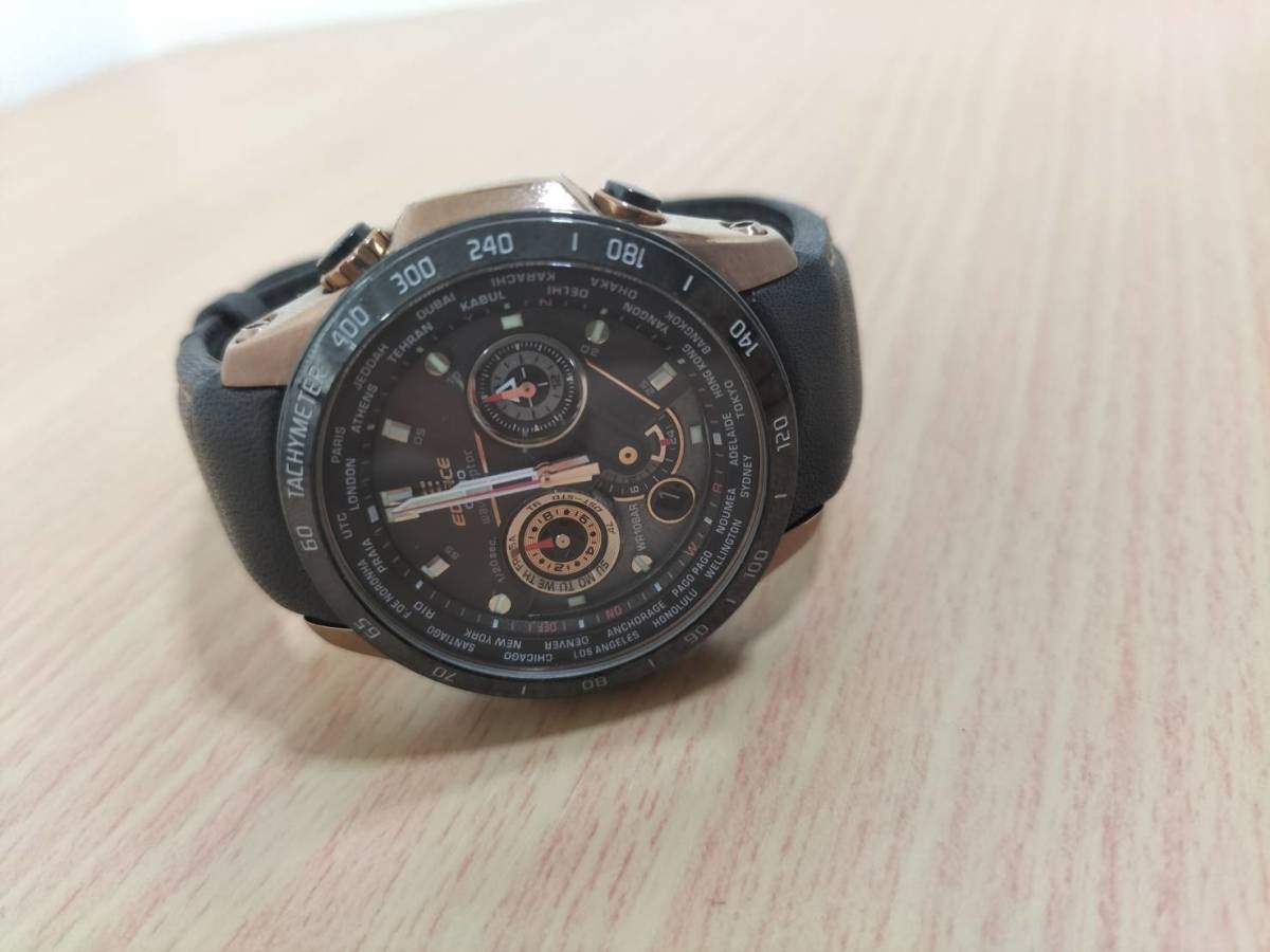 ○Y1079○【中古現状品】カシオ エディフィス EQW-M1000 電波ソーラー 