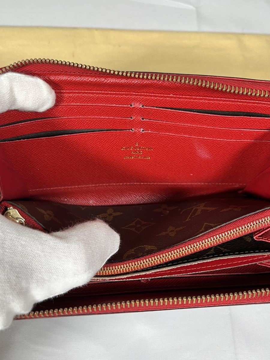 1円 美品 LOUIS VUITTON ルイヴィトン モノグラム ジッピーウォレット 